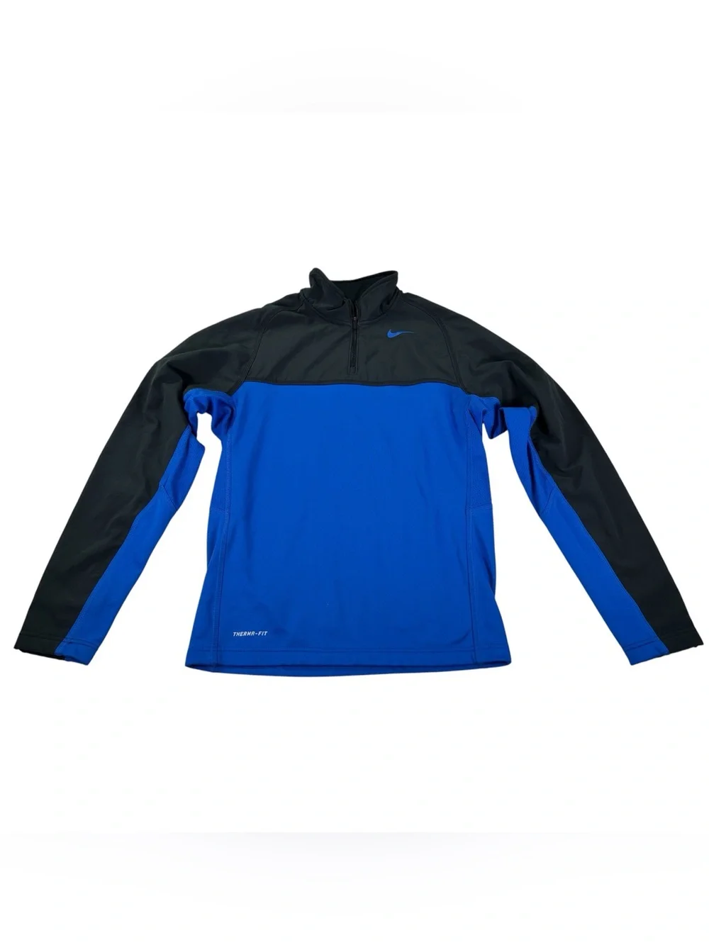 Nike Therma-FIT Fleece 1/4 Zip Pullover Men’s S Royal Blue Training Y2K Sporty